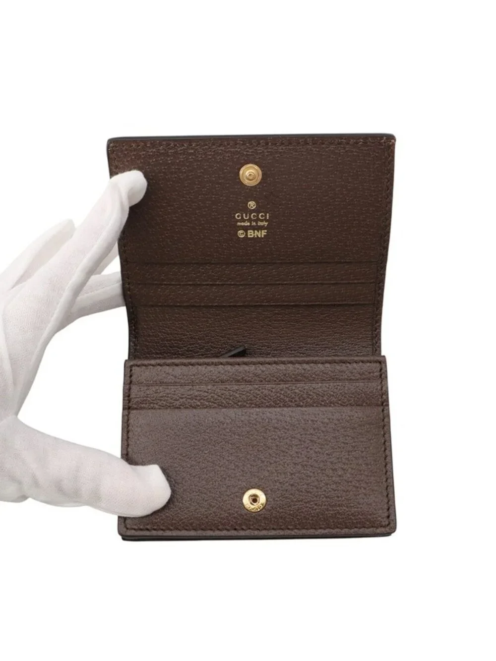 Gucci Bifold Wallet GG Supreme Bananya Compact Leather